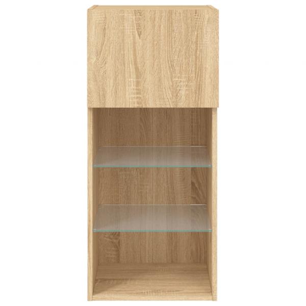 TV-Schrank mit LED-Leuchten Sonoma-Eiche 40,5x30x90 cm