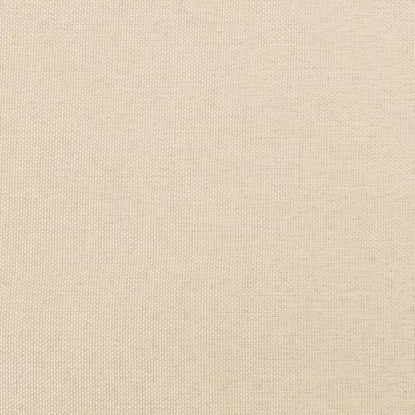 Bettgestell mit Kopfteil Creme 140x190 cm Stoff