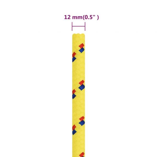 Bootsseil Gelb 12 mm 25 m Polypropylen