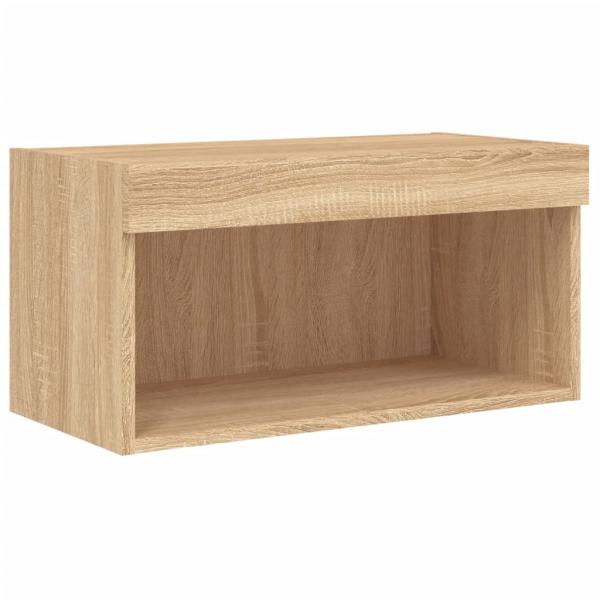 TV-Schrank mit LED-Leuchten Sonoma-Eiche 60x30x30 cm