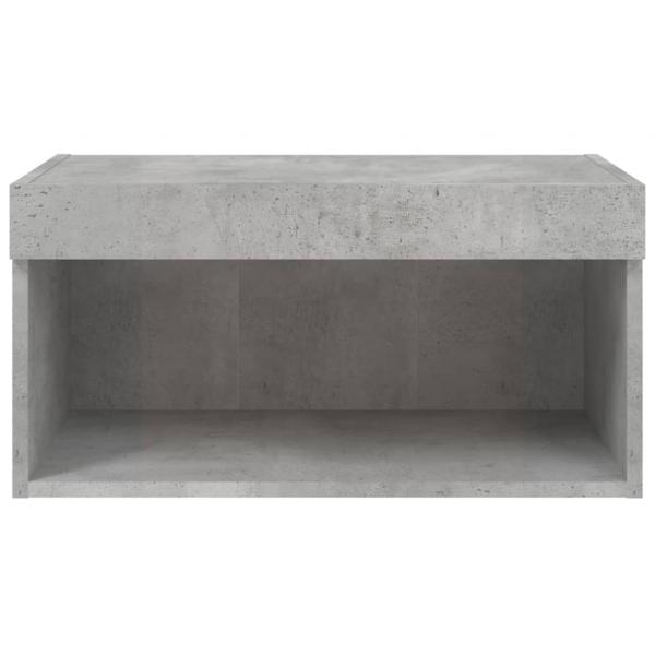 TV-Schrank mit LED-Leuchten Betongrau 60x30x30 cm