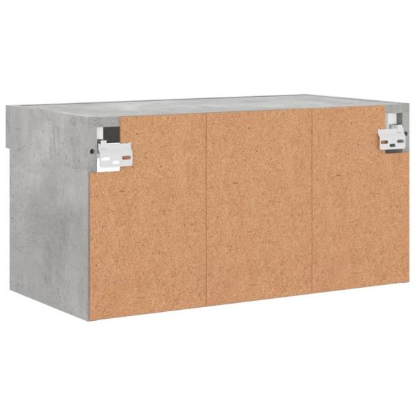 TV-Schrank mit LED-Leuchten Betongrau 60x30x30 cm