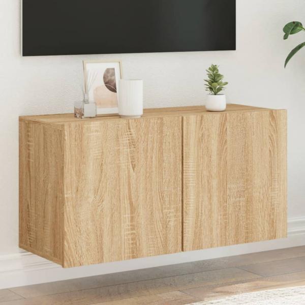 ARDEBO.de - TV-Wandschrank Sonoma-Eiche 80x30x41 cm