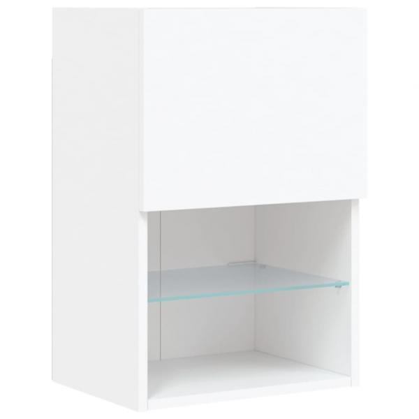 TV-Schrank mit LED-Leuchten Weiß 40,5x30x60 cm