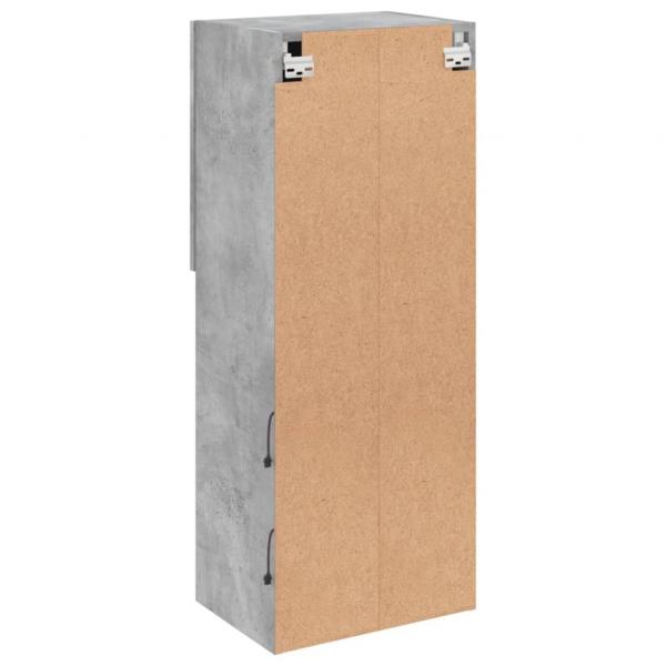 TV-Schrank mit LED-Leuchten Betongrau 40,5x30x102 cm