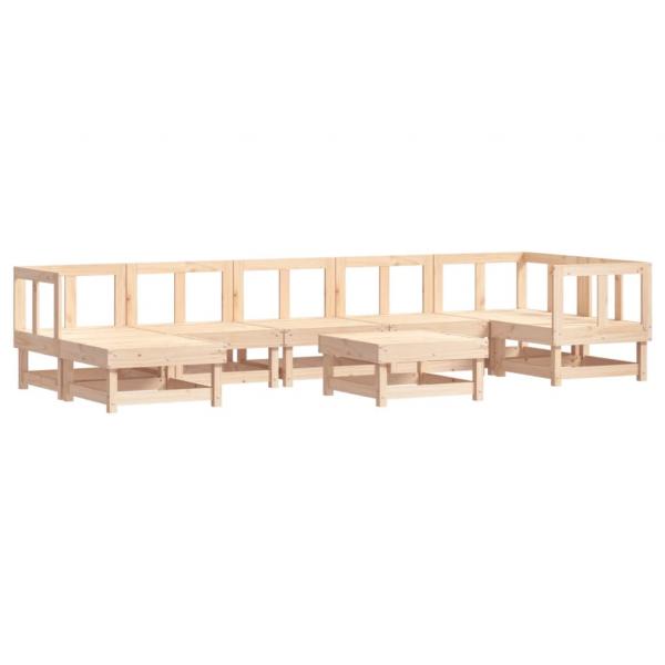 8-tlg. Garten-Lounge-Set Massivholz Kiefer