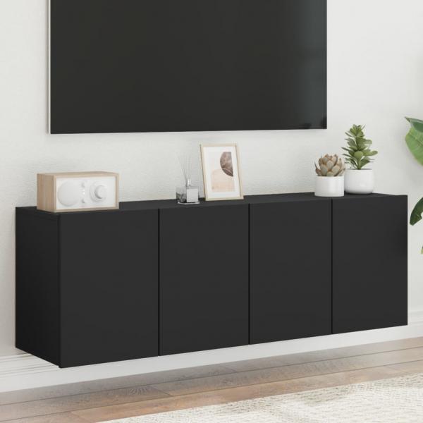 ARDEBO.de - TV-Wandschränke 2 Stk. Schwarz 60x30x41 cm