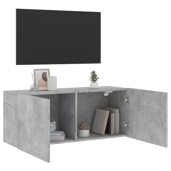 TV-Wandschrank Betongrau 100x30x41 cm