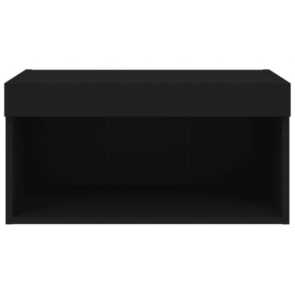 TV-Schrank mit LED-Leuchten Schwarz 60x30x30 cm