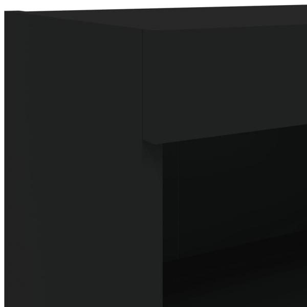 TV-Schrank mit LED-Leuchten Schwarz 80x30x30 cm