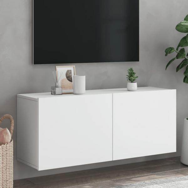 ARDEBO.de - TV-Wandschrank Weiß 100x30x41 cm