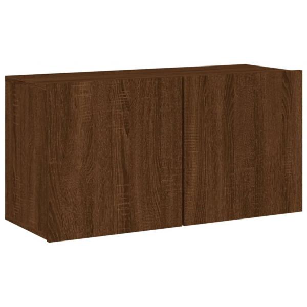 TV-Wandschrank Braun Eichen-Optik 80x30x41 cm