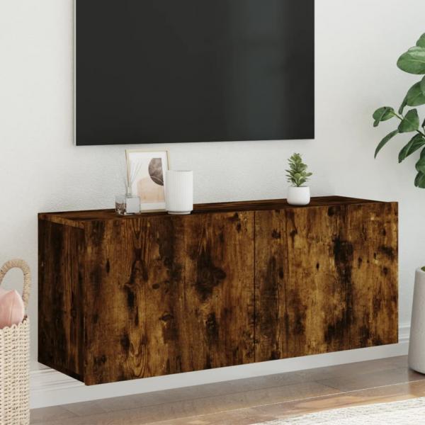 ARDEBO.de - TV-Wandschrank Räuchereiche 100x30x41 cm