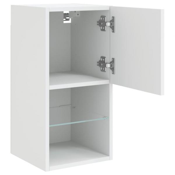 TV-Schrank mit LED-Leuchten Weiß 30,5x30x60 cm