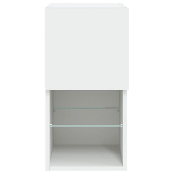 TV-Schrank mit LED-Leuchten Weiß 30,5x30x60 cm