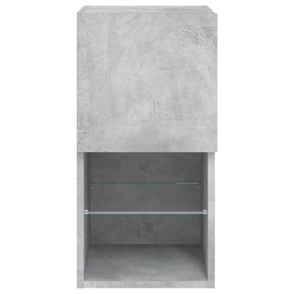 TV-Schrank mit LED-Leuchten Betongrau 30,5x30x60 cm