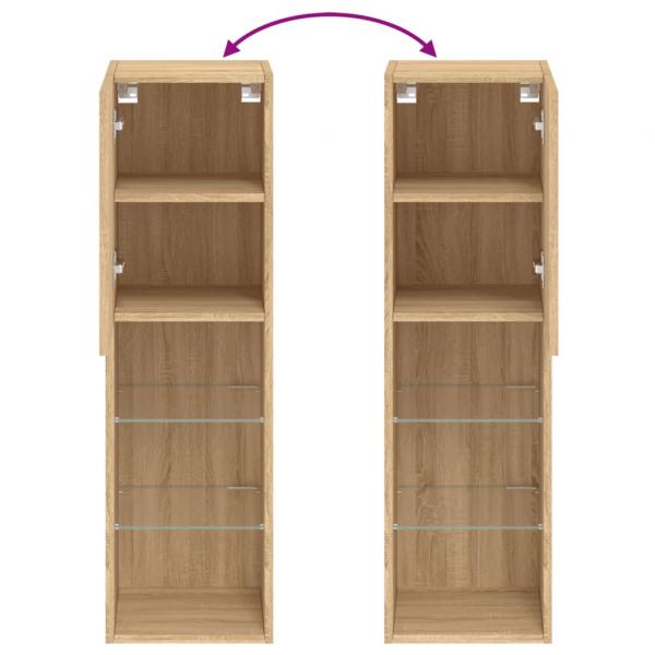 TV-Schrank mit LED-Leuchten Sonoma-Eiche 30,5x30x102 cm