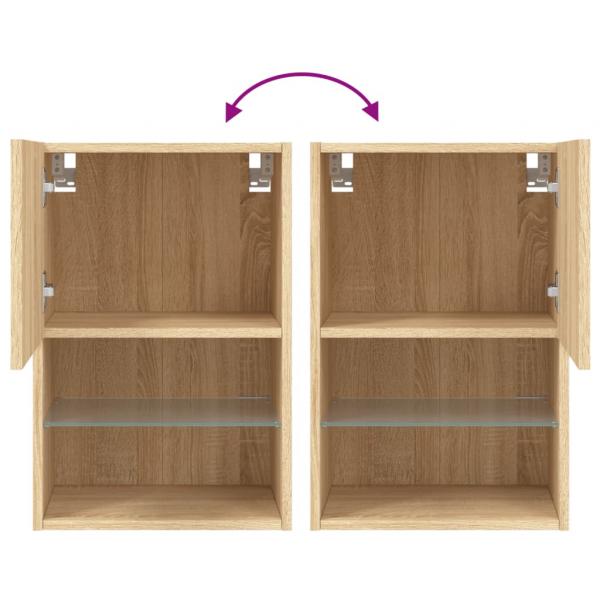 TV-Schrank mit LED-Leuchten Sonoma-Eiche 40,5x30x60 cm