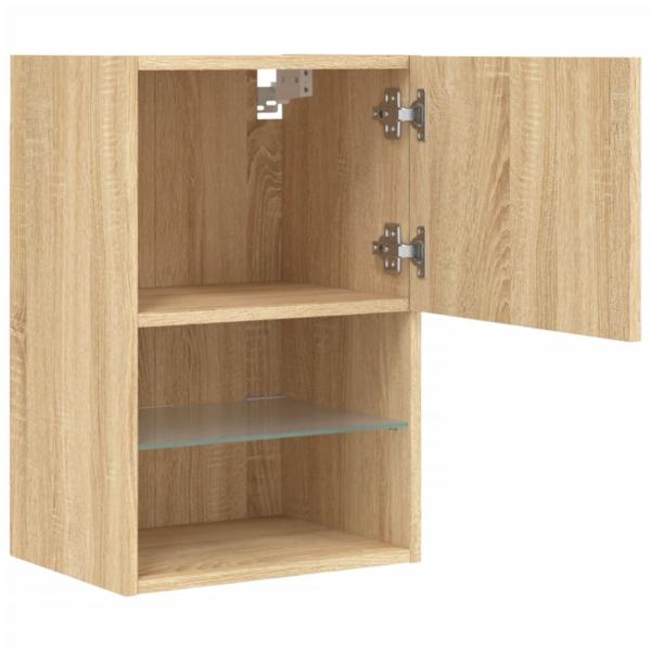 TV-Schrank mit LED-Leuchten Sonoma-Eiche 40,5x30x60 cm