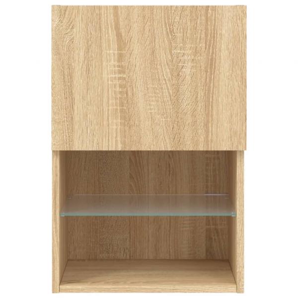 TV-Schrank mit LED-Leuchten Sonoma-Eiche 40,5x30x60 cm