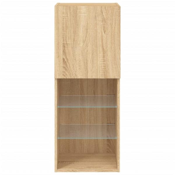 TV-Schrank mit LED-Leuchten Sonoma-Eiche 40,5x30x102 cm