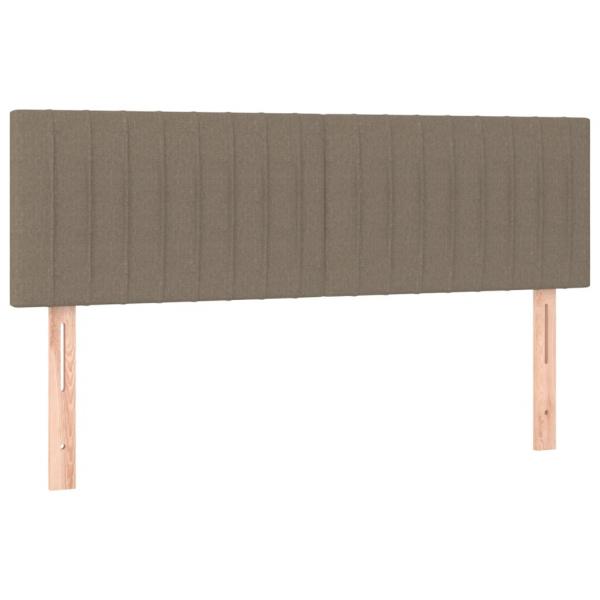 Boxspringbett mit Matratze & LED Taupe 140x190 cm Stoff