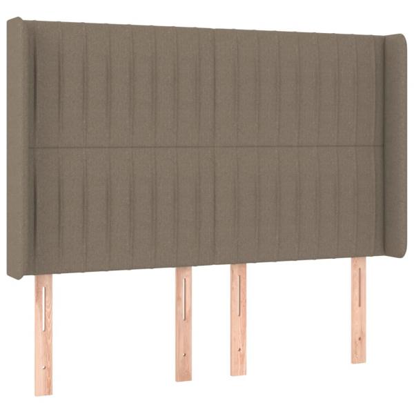 Boxspringbett mit Matratze & LED Taupe 140x190 cm Stoff