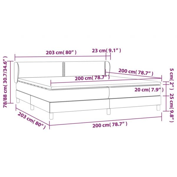 Boxspringbett mit Matratze Schwarz 200x200 cm Kunstleder