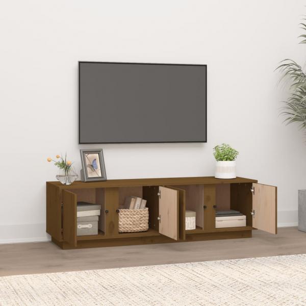 TV-Schrank Honigbraun 140x40x40 cm Massivholz Kiefer