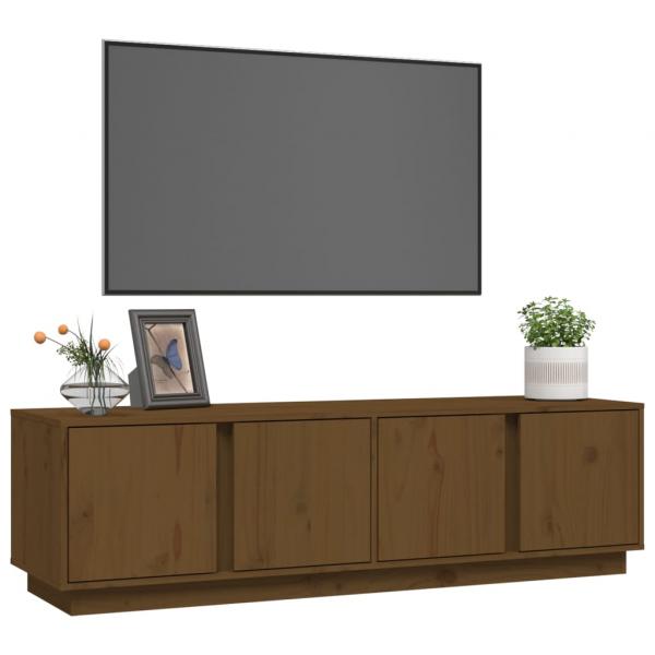 TV-Schrank Honigbraun 140x40x40 cm Massivholz Kiefer