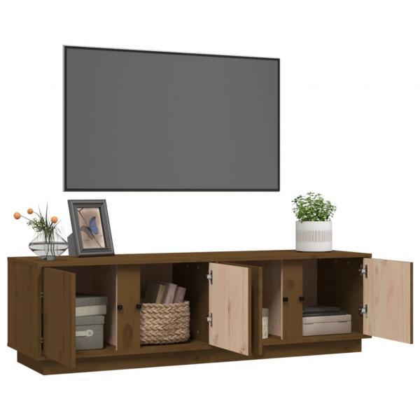 TV-Schrank Honigbraun 140x40x40 cm Massivholz Kiefer