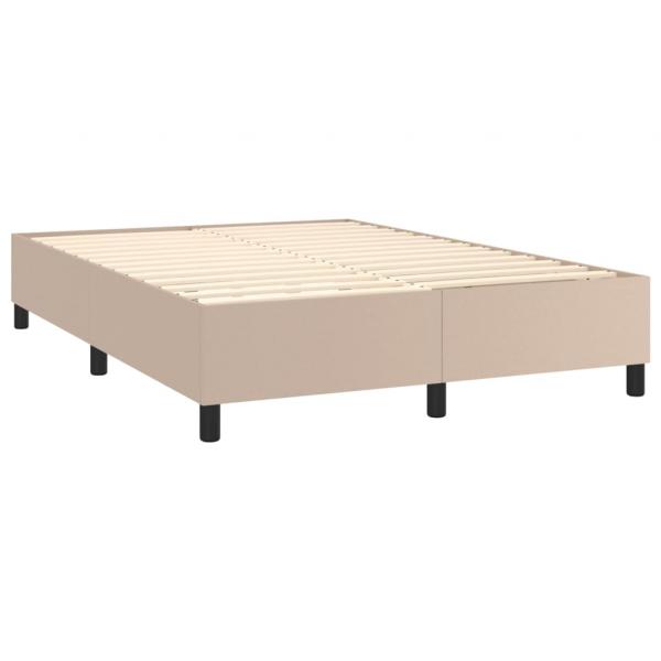 Boxspringbett Matratze Cappuccino-Braun 140x190cm Kunstleder