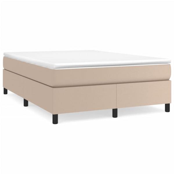 Boxspringbett Matratze Cappuccino-Braun 140x190cm Kunstleder