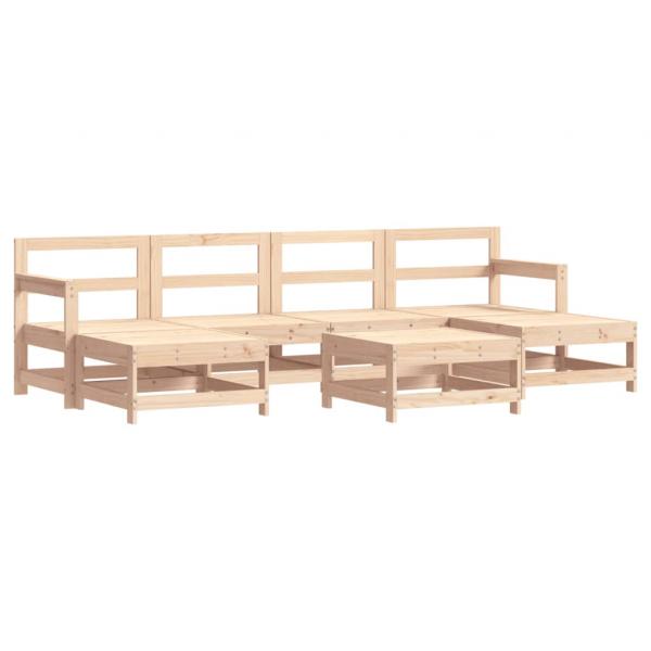 7-tlg. Garten-Lounge-Set Massivholz Kiefer