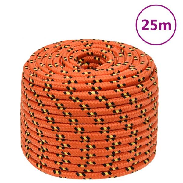 ARDEBO.de - Bootsseil Orange 12 mm 25 m Polypropylen