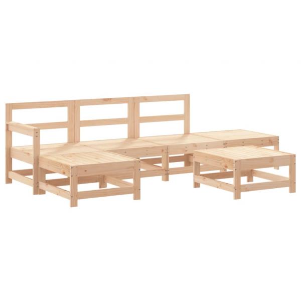 6-tlg. Garten-Lounge-Set Massivholz Kiefer