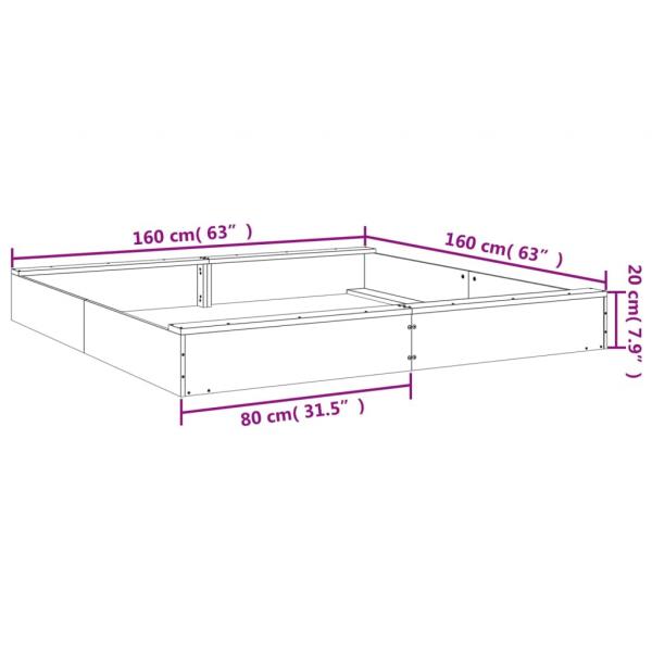 Sandkasten mit Sitzen Quadratisch Massivholz Douglasie