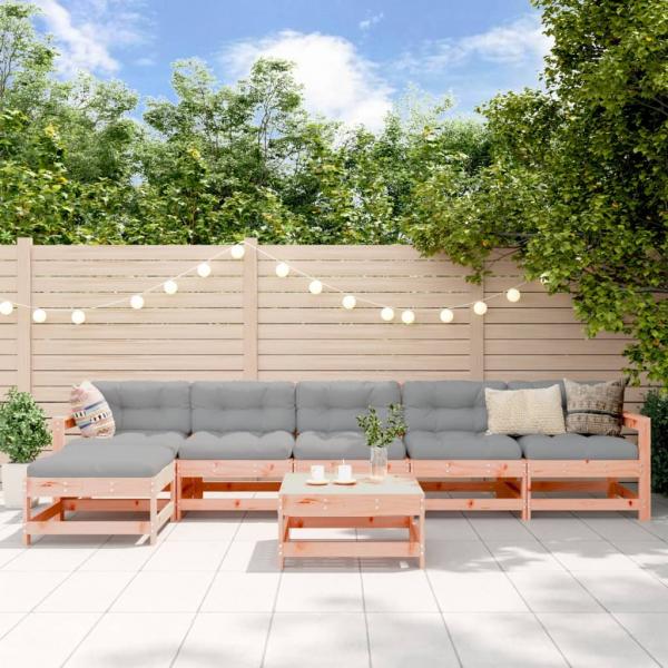 ARDEBO.de - 7-tlg. Garten-Lounge-Set Massivholz Douglasie