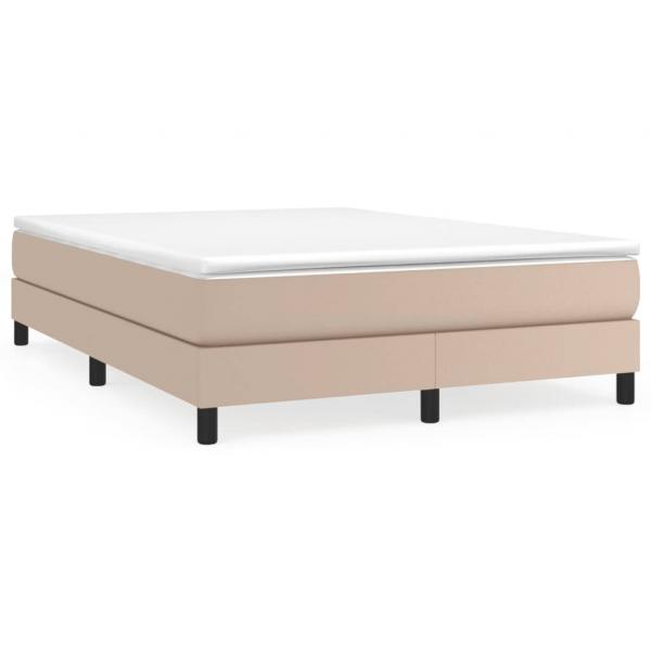 Boxspringbett Matratze Cappuccino-Braun 140x190cm Kunstleder