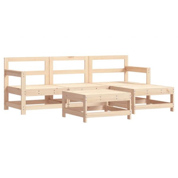 5-tlg. Garten-Lounge-Set Massivholz Kiefer