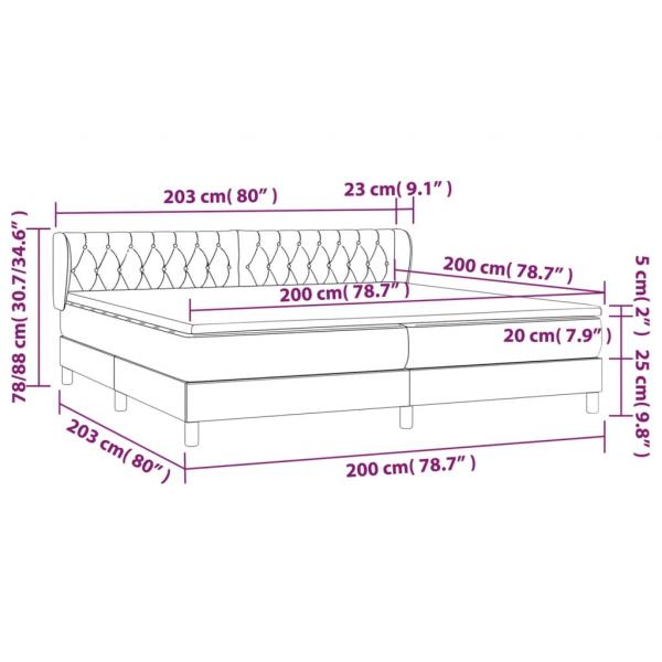 Boxspringbett mit Matratze Rosa 200x200 cm Samt