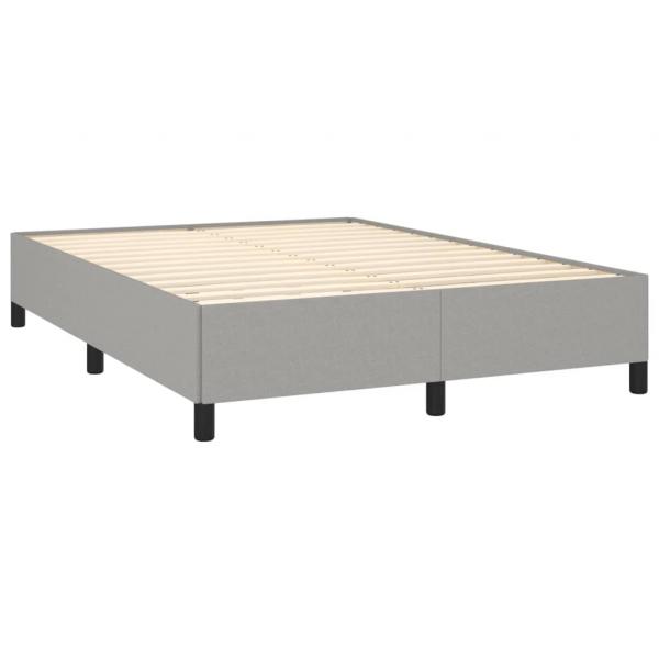 Boxspringbett mit Matratze Hellgrau 140x190 cm Stoff