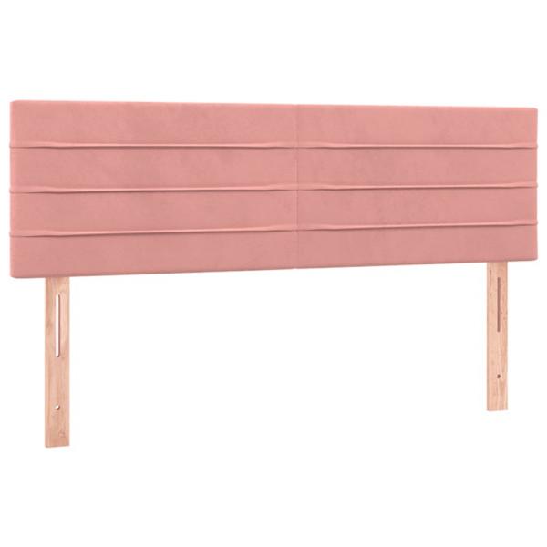 Boxspringbett mit Matratze Rosa 140x200 cm Samt