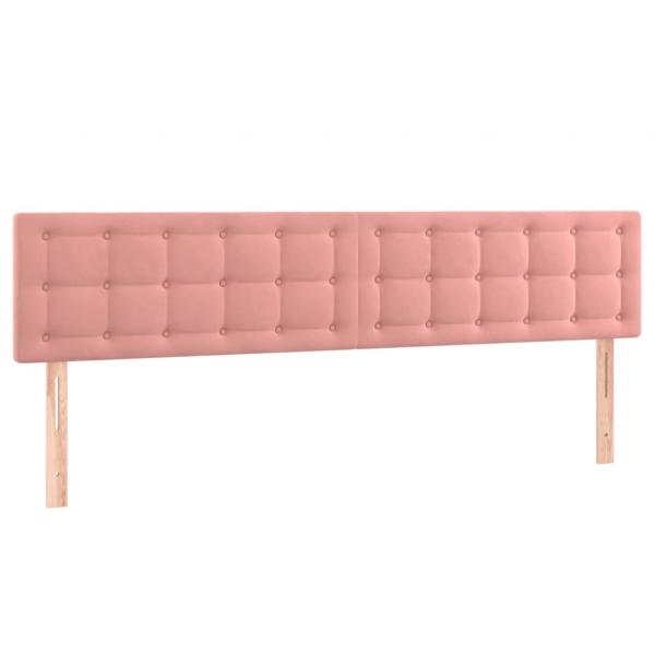 Boxspringbett mit Matratze Rosa 200x200 cm Samt