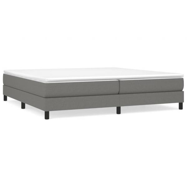 Boxspringbett mit Matratze Dunkelgrau 200x200 cm Stoff