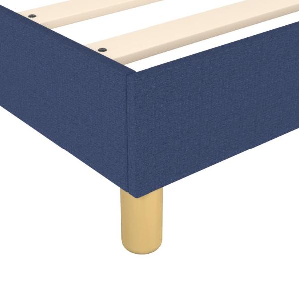 Boxspringbett mit Matratze Blau 80x200 cm Stoff