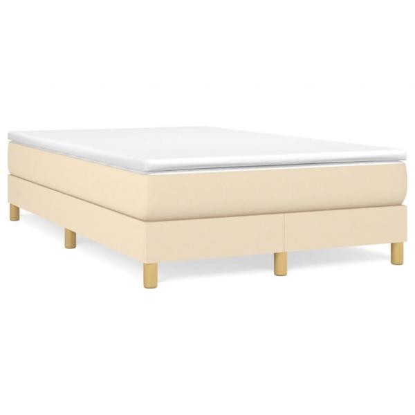 Boxspringbett mit Matratze Creme 120x200 cm Stoff