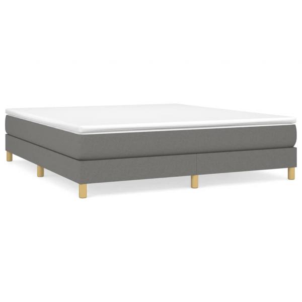 Boxspringbett mit Matratze Dunkelgrau 180x200 cm Stoff