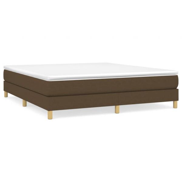 Boxspringbett mit Matratze Dunkelbraun 180x200 cm Stoff