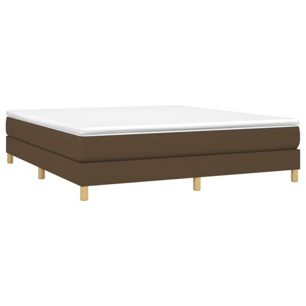 Boxspringbett mit Matratze Dunkelbraun 180x200 cm Stoff